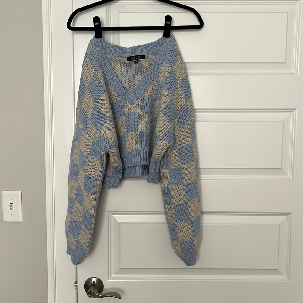 Blue Blush cropped sweater size S